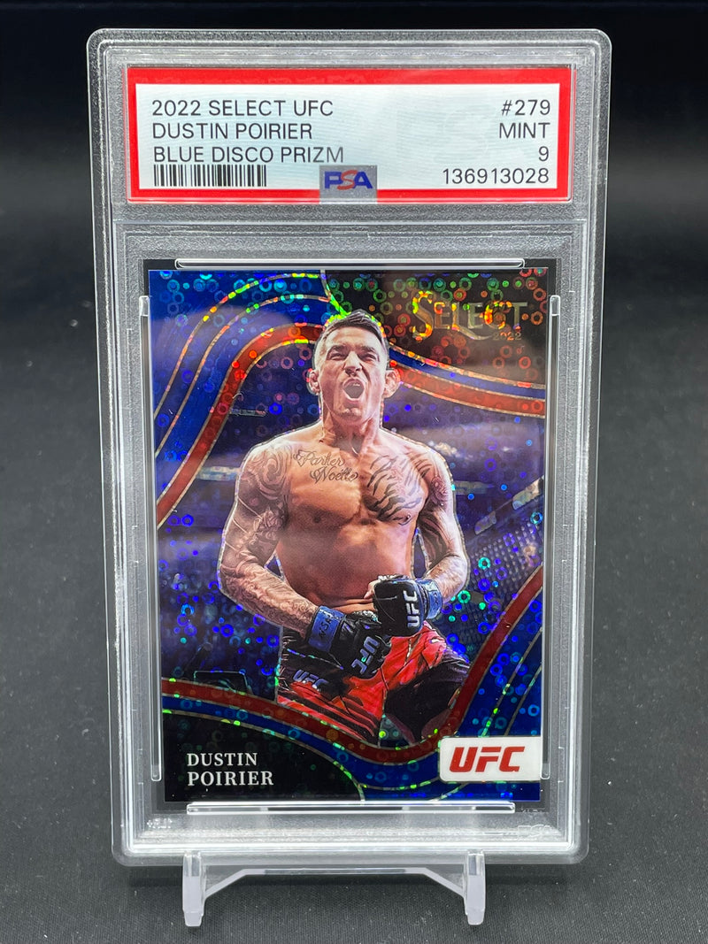 2022 PANINI SELECT UFC - BLUE DISCO PRIZM - D. POIRIER - #279 - #'D/49 - PSA 9