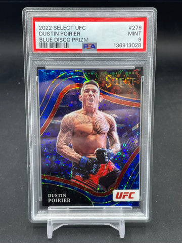 2022 PANINI SELECT UFC - BLUE DISCO PRIZM - D. POIRIER - #279 - #'D/49 - PSA 9