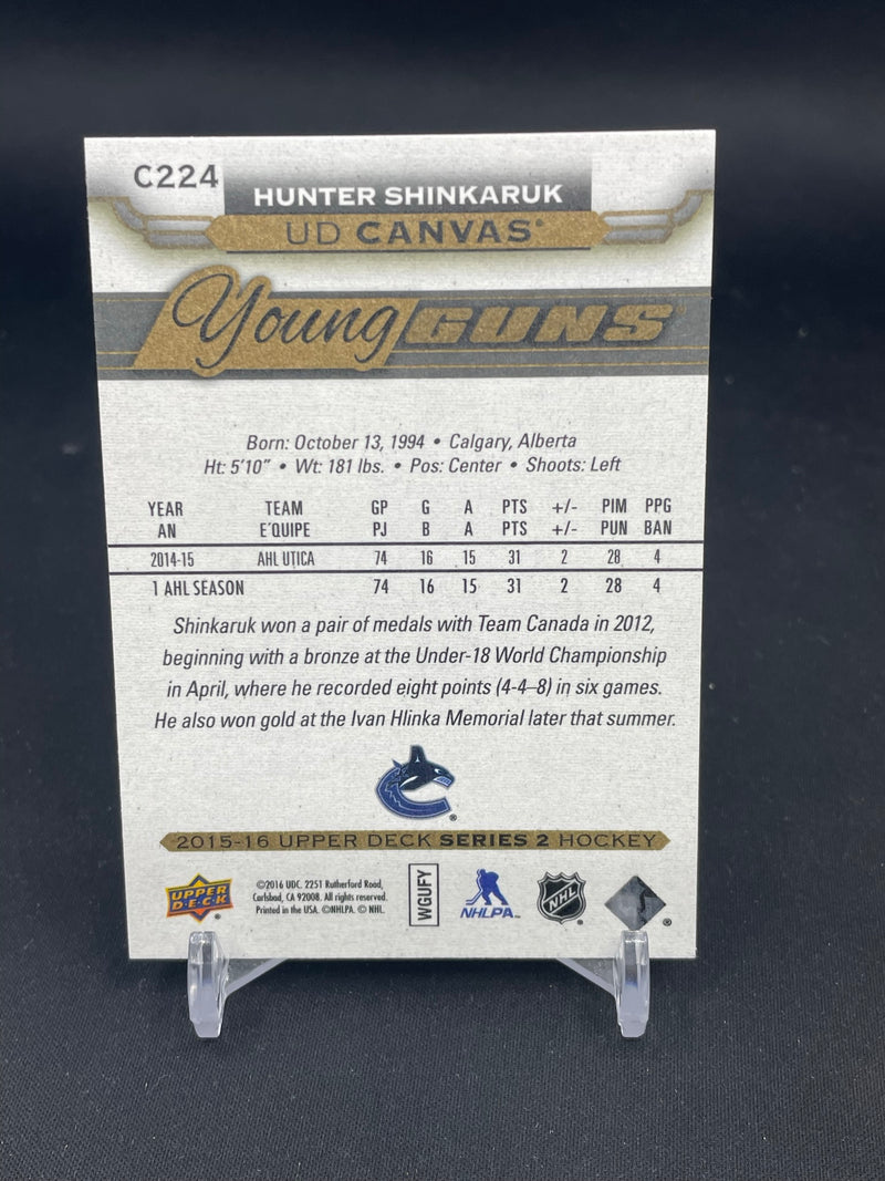 2015 UPPER DECK SERIES TWO - UD CANVAS - YOUNG GUNS - H. SHINKARUK -