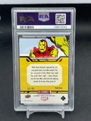 2024 UPPER DECK MARVEL SECRET WARS 1984 - PURPLE BOXES - IRON MAN - #5 - #'D/99 - PSA 8