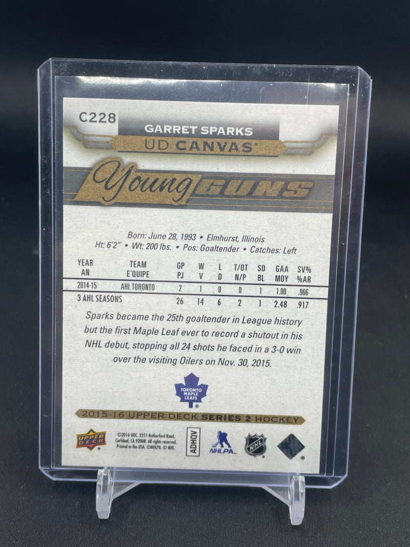 2015 UPPER DECK SERIES TWO - UD CANVAS - YOUNG GUNS - G. SPARKS -