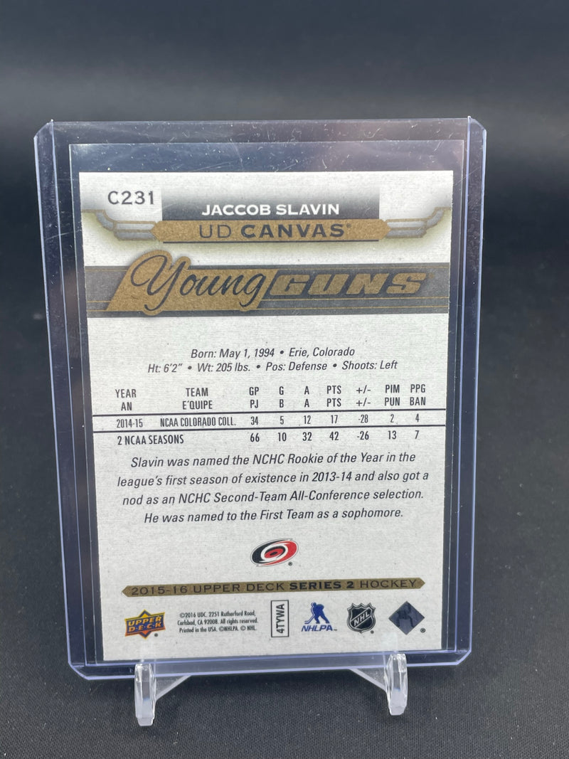 2015 UPPER DECK SERIES TWO - UD CANVAS - YOUNG GUNS - J. SLAVIN -