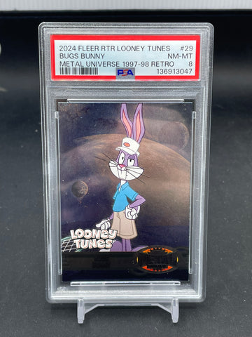 2024 UPPER DECK FLEER RETRO LOONEY TUNES - METAL UNIVERSE RETRO - BUGS BUNNY - #29 - PSA 8