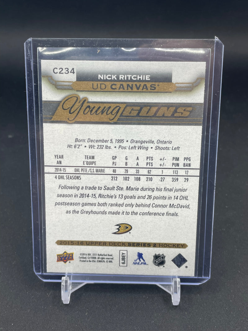 2015 UPPER DECK SERIES TWO - UD CANVAS - YOUNG GUNS - N. RITCHIE -