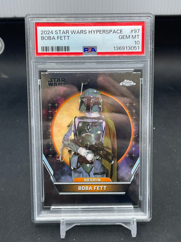 2024 TOPPS CHROME STAR WARS HYPERSPACE - BOBA FETT - #97 - PSA 10