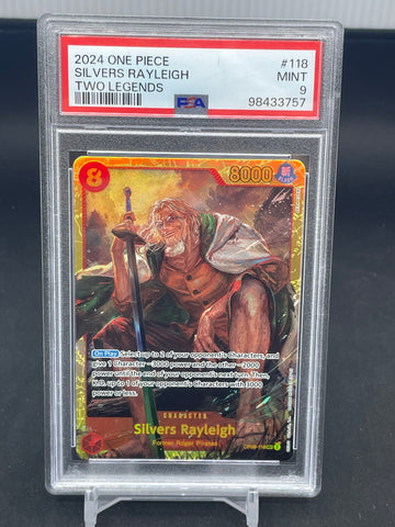 ONE PIECE - TWO LEGENDS - SILVERS RAYLEIGH - #118 - PSA 9