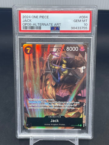 ONE PIECE - OP08 - JACK - ALTERNATE ART - #084 - PSA 10