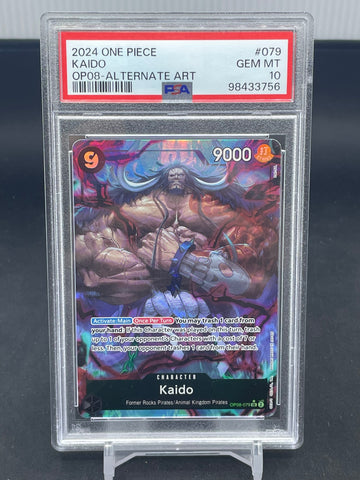 ONE PIECE - OP-08 - KAIDO - ALTERNATE ART - #079 - PSA 10