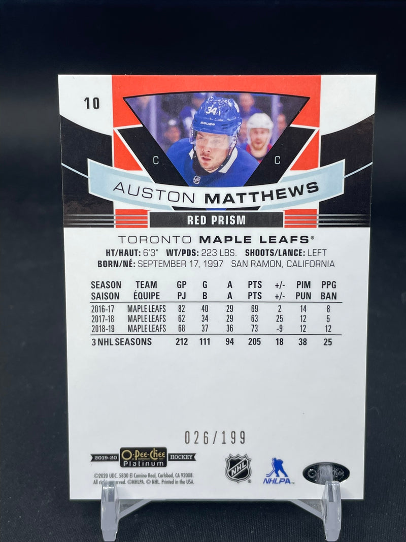 2019 UPPER DECK O-PEE-CHEE PLATINUM - RED PRISM - A. MATTHEWS - #10 - #'D/199
