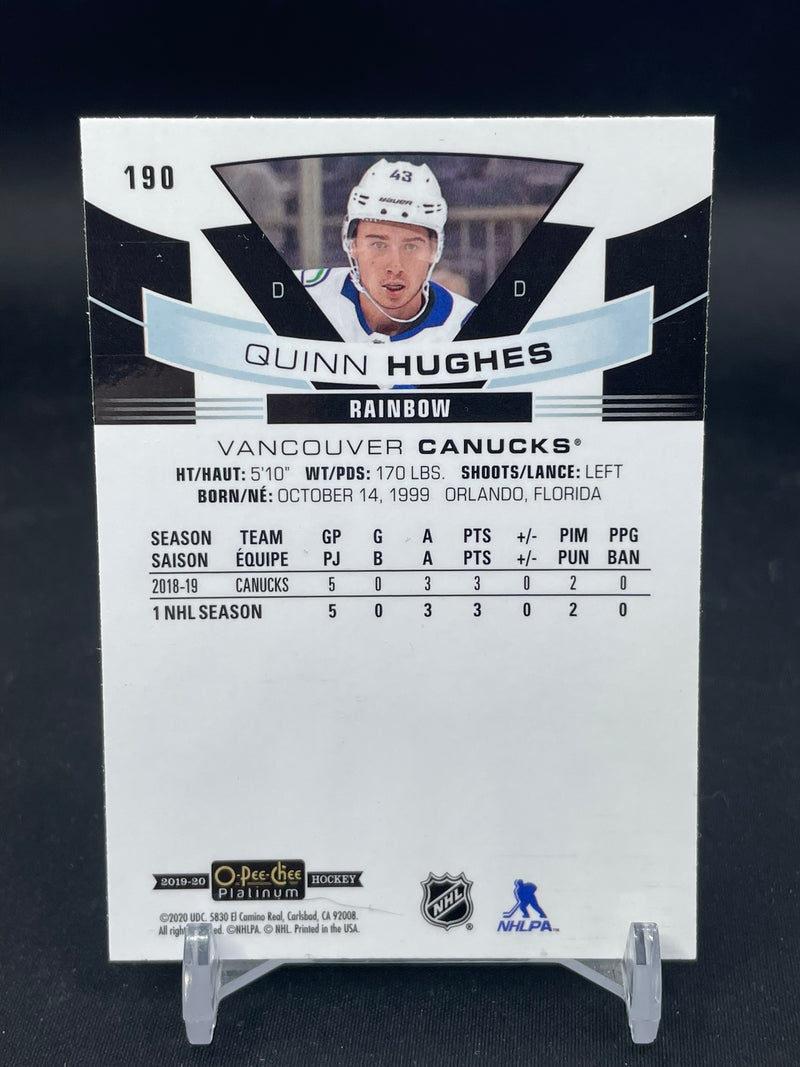 2019 UPPER DECK O-PEE-CHEE PLATINUM - RAINBOW - MARQUEE ROOKIES - Q. HUGHES -
