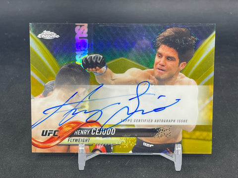 2018 TOPPS UFC CHROME - GOLD - ATHLETE AUTOGRAPH - H. CEJUDO - #FA-HC - #'D/50 - AUTOGRAPH
