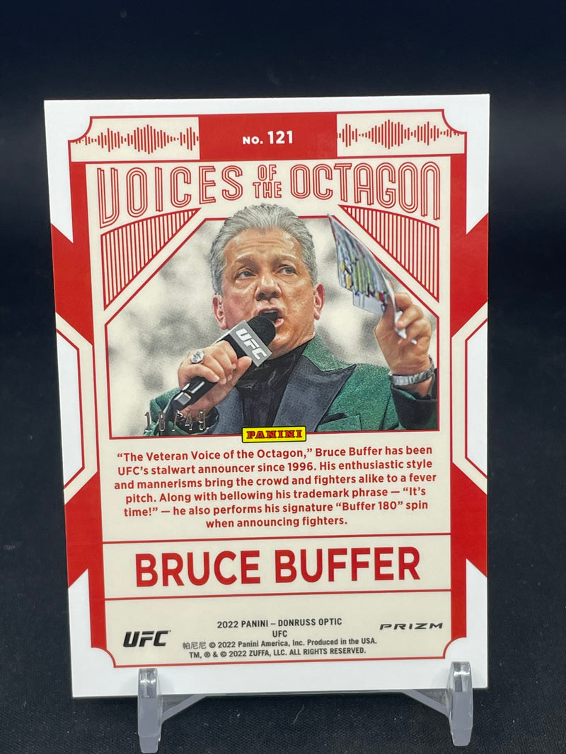 2022 PANINI DONRUSS OPTIC UFC - ORANGE PRIZM - VOICES OF THE OCTAGON - B. BUFFER - #121 - #'D/49