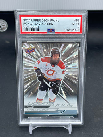 2024 UPPER DECK PWHL - OUTBURST - YOUNG GUNS - R. SAVOLAINEN - #53 - PSA 9 - RC