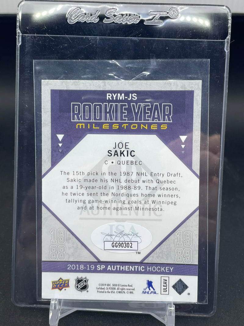 2018 UPPER DECK SP AUTHENTIC - ROOKIE YEAR MILESTONES - J. SAKIC -