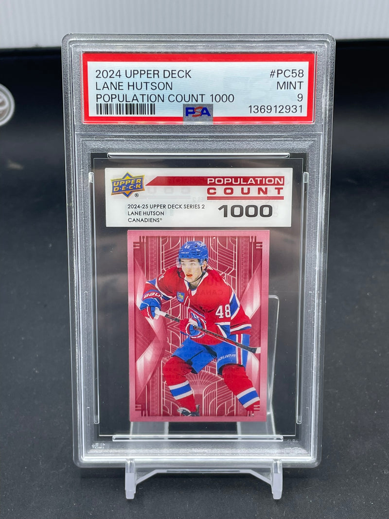 2024 UPPER DECK SERIES TWO - POPULATION COUNT 1000 - L. HUTSON - #PC58 - #'D/1000 - PSA 9 - RC