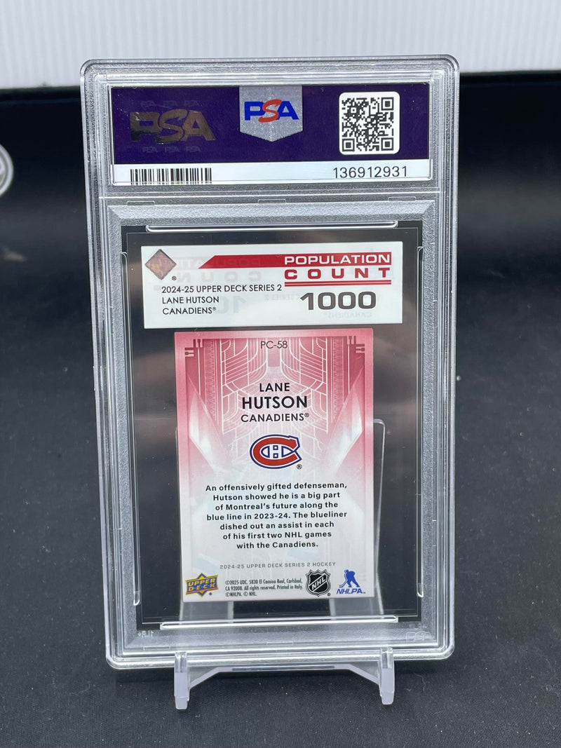 2024 UPPER DECK SERIES TWO - POPULATION COUNT 1000 - L. HUTSON - #PC58 - #'D/1000 - PSA 9 - RC