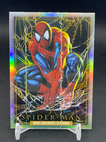 2024 UPPER DECK MARVEL MASTERPIECES '92 PLATINUM - RAINBOW - SPIDER-MAN - #87