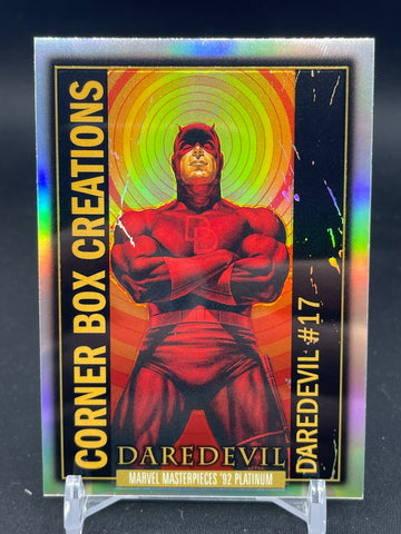 2024 UPPER DECK MARVEL MASTERPIECES '92 PLATINUM - RAINBOW CORNER BOX CREATIONS - DAREDEVIL - #CB-5