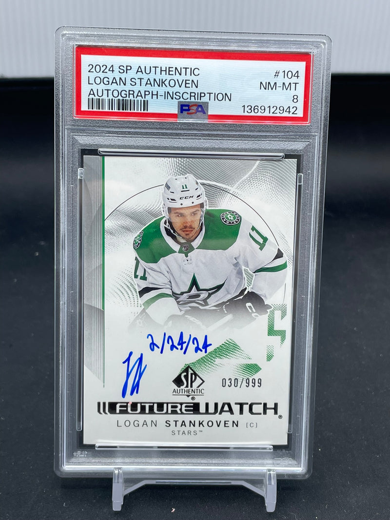2024 UPPER DECK SP AUTHENTIC - INSCRIBED FUTURE WATCH AUTO - L. STANKOVEN - #104 - #'D/999 - AUTOGRAPH - PSA 8 - RC