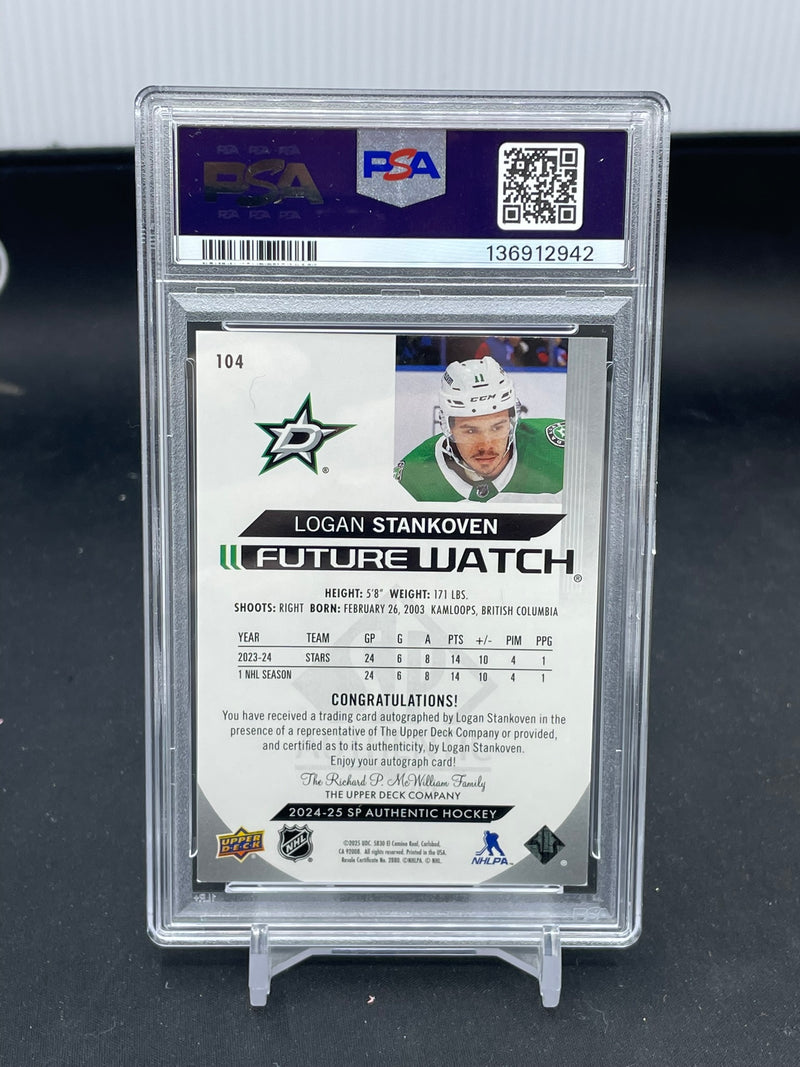 2024 UPPER DECK SP AUTHENTIC - INSCRIBED FUTURE WATCH AUTO - L. STANKOVEN - #104 - #'D/999 - AUTOGRAPH - PSA 8 - RC