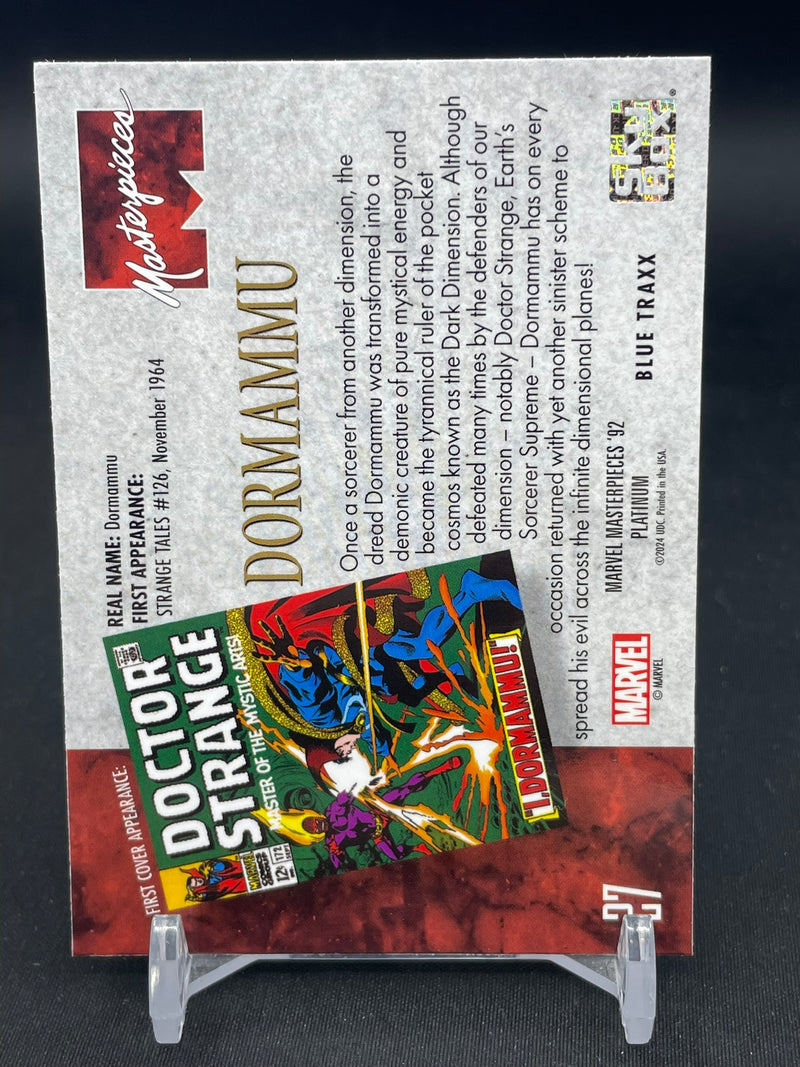 2024 UPPER DECK MARVEL MASTERPIECES '92 PLATINUM - BLUE TRAXX - DORAMMU -