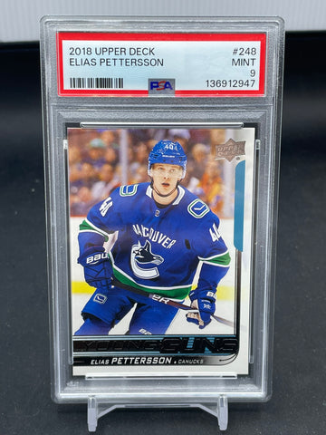 2018 UPPER DECK SERIES ONE - YOUNG GUNS - E. PETTERSSON - #248 - PSA 9 - RC