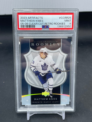 2023 UPPER DECK ARTIFACTS - 05-06 CLEAR CUT RETRO ROOKIES - M. KNIES - #CCRR25 - PSA 9 - RC