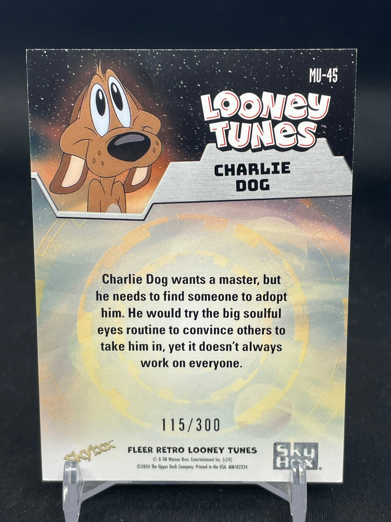 2024 UPPER DECK FLEER RETRO LOONEY TUNES - PINK - METAL UNIVERSE - CHARLIE DOG - #MU-45 - #'D/300