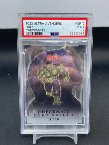 2022 UPPER DECK FLEER ULTRA AVENGERS - CHECKMATE - HULK - #CP12 - PSA 9
