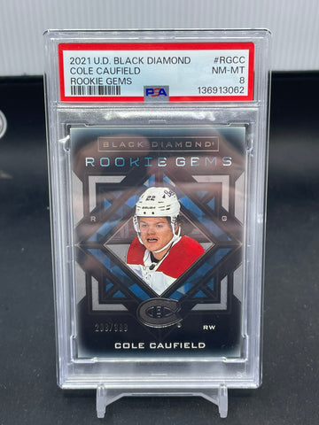 2021 UPPER DECK BLACK DIAMOND - ROOKIE GEMS - C. CAUFIELD - #RGCC - #'D/399 - PSA 8 - RC