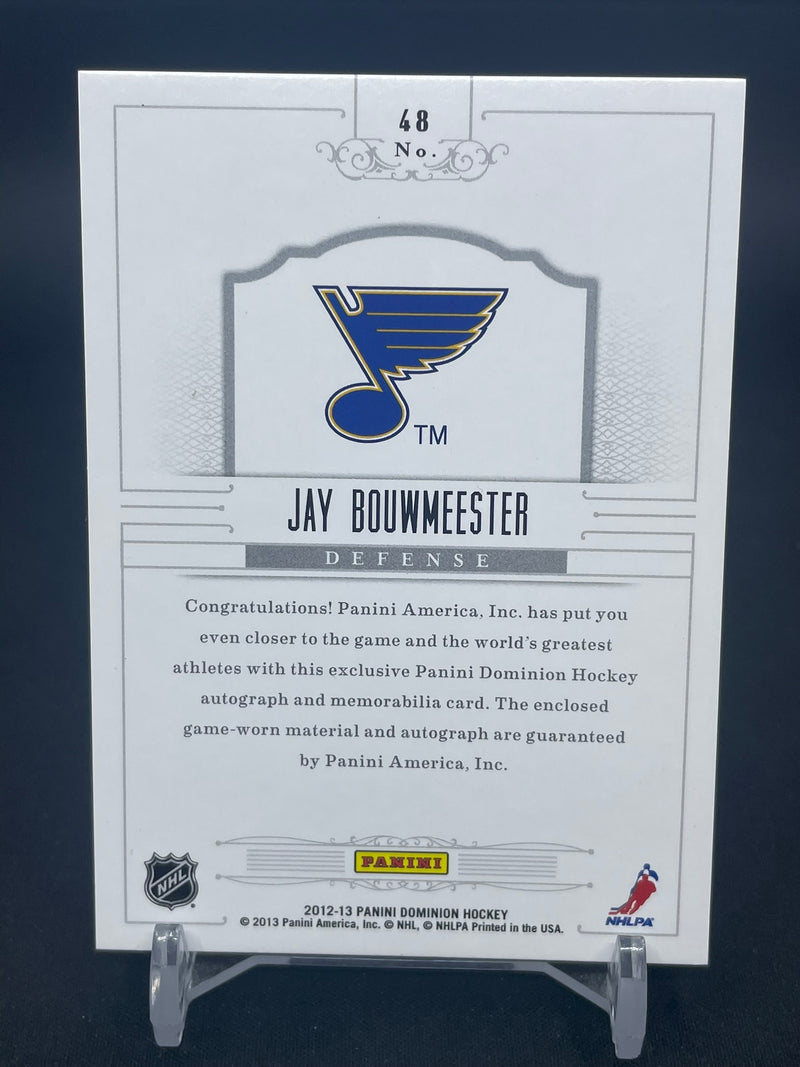 2012 PANINI DOMINION - PEERLESS PATCHES - J. BOUWMEESTER - #48 - #'D/40 - RELIC - AUTOGRAPH