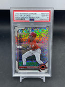 2022 TOPPS BOWMAN CHROME - SPECKLE REFRACTOR - E. DE LA CRUZ - #BCP224 - #'D/299 - PSA 10