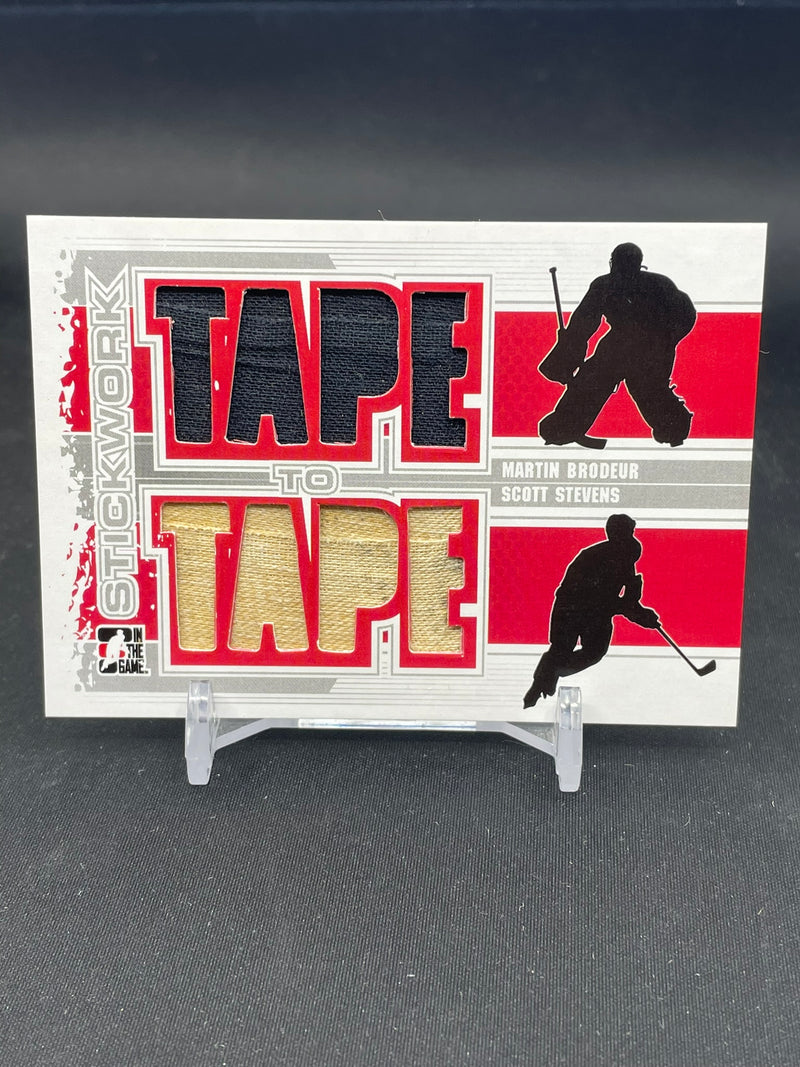 2014 IN THE GAME - SILVER VERSION - TAPE TO TAPE - M. BRODEUR / S. STEVENS -