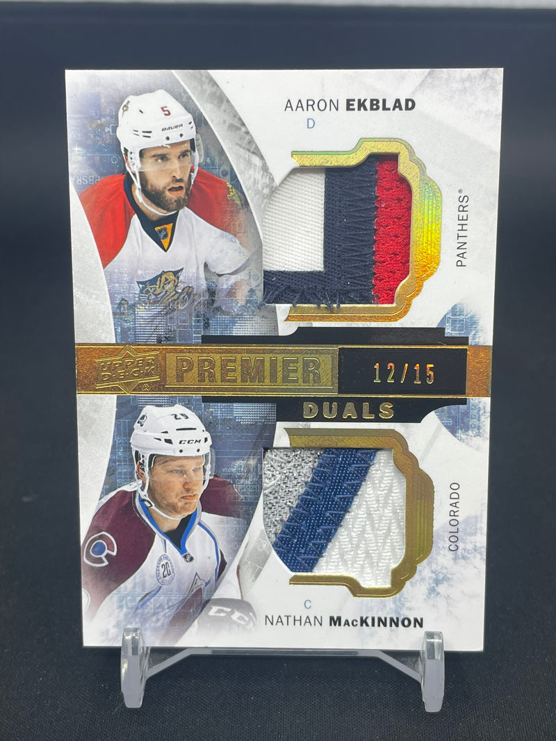2015 UPPER DECK PREMIER - PREMIER DUALS - A. EKBLAD / N. MACKINNON - #PD2-AM - #'D/15 - DUAL RELIC