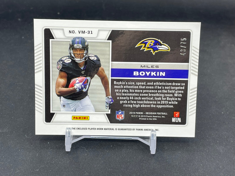 2019 PANINI OBSIDIAN - VOLCANIC MATERIAL - M. BOYKIN - #VM-31 - #'D/75 - RELIC