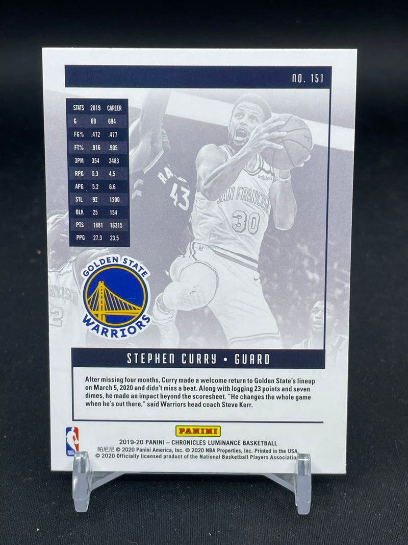2019 PANINI CHRONICLES - LUMINANCE - S. CURRY -