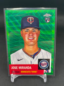 2022 TOPPS CHROME PLATINUM ANNIVERSARY - GREEN WAVE REFRACTOR - J. MIRANDA - #463 - #'D/99 - RC
