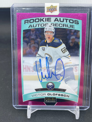 2019 UPPER DECK O-PEE-CHEE PLATINUM - MATTE PINK - V. OLOFSSON - #R-VO - #'D/99 - AUTOGRAPH - RC