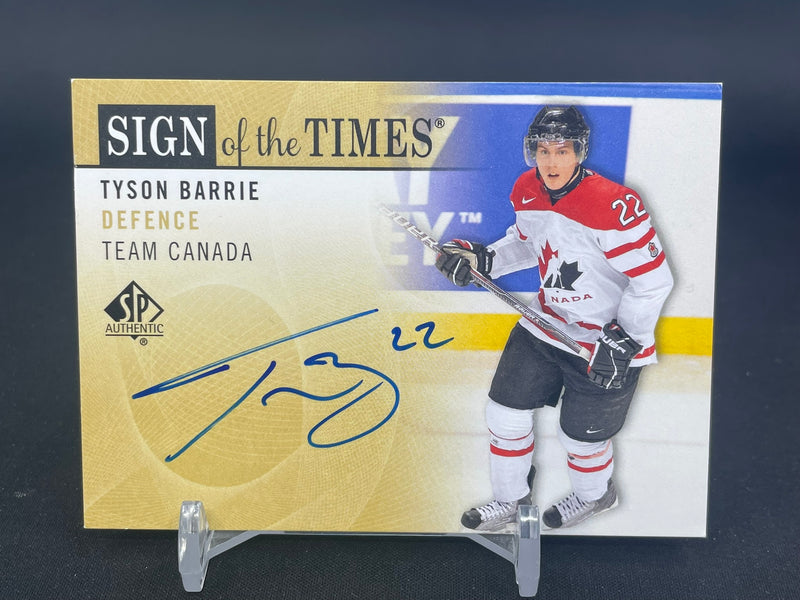 2012 UPPER DECK SP AUTHENTIC - SIGN OF THE TIMES - T. BARRIE -