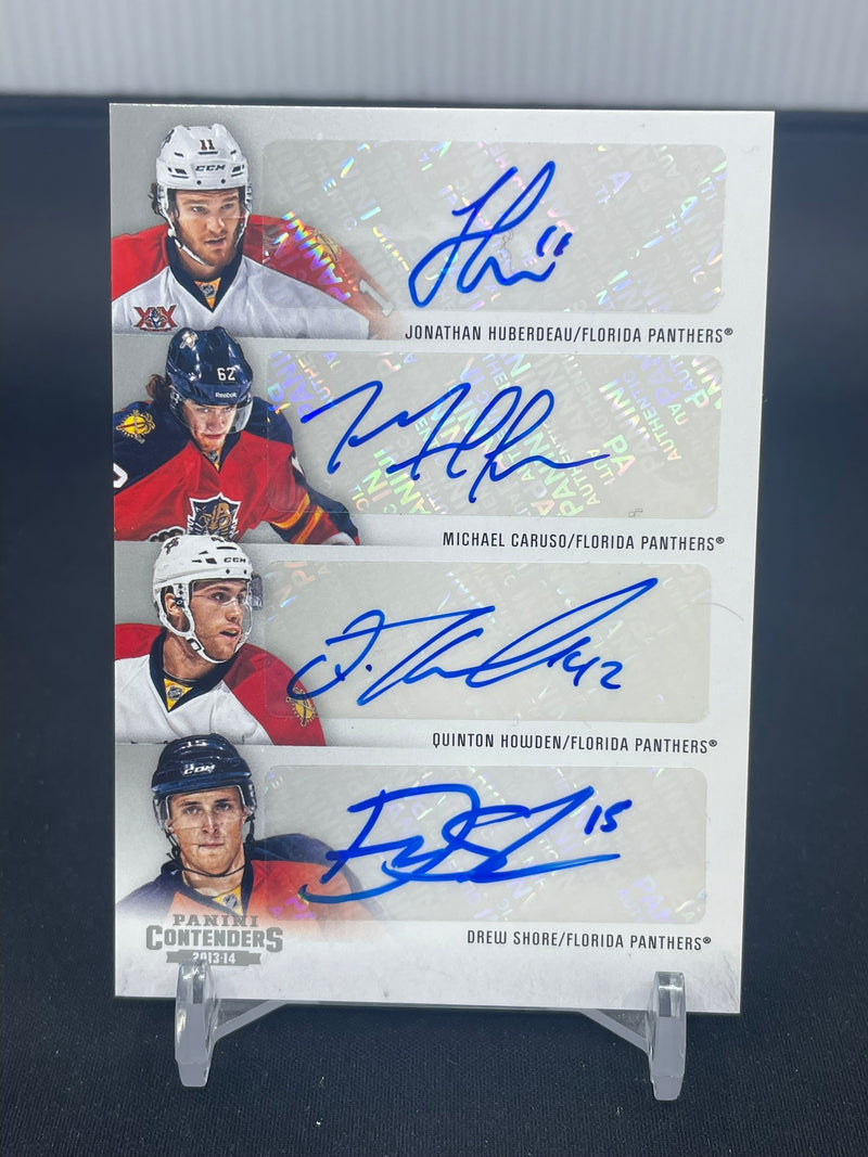 2013 PANINI CONTENDERS - J. HUBERDEAU / M. CARUSO / Q. HOWDEN / D. SHORE -
