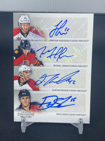2013 PANINI CONTENDERS - J. HUBERDEAU / M. CARUSO / Q. HOWDEN / D. SHORE - #C4-RK7 - 4X AUTOGRAPH