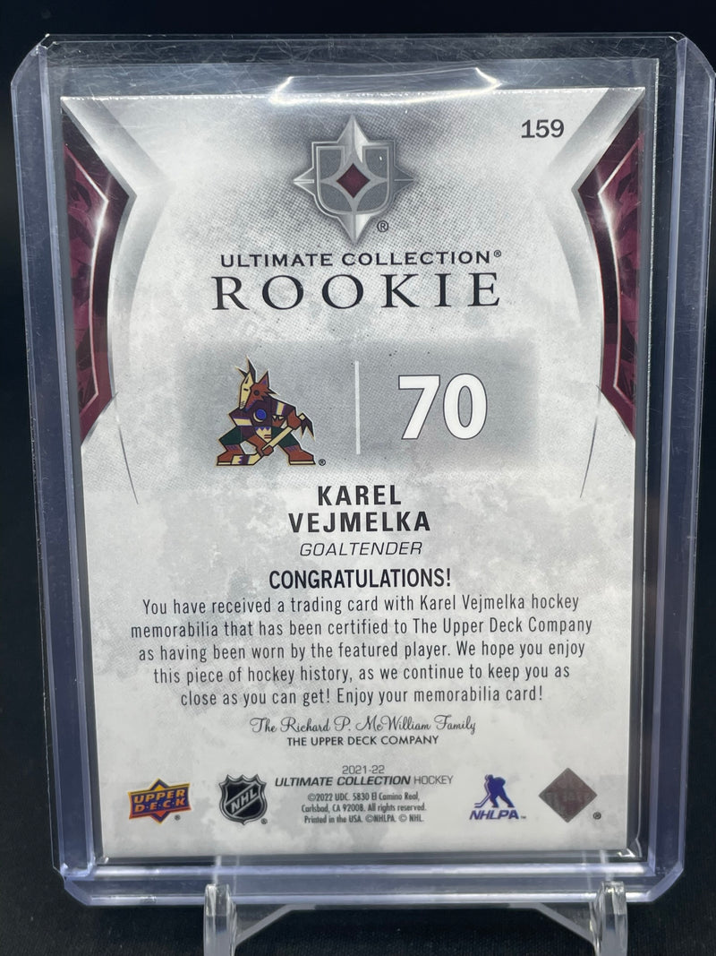 2021 UPPER DECK ULTIMATE - ROOKIE JERSEY - K. VEJMELKA - #159 - #'D/699 - RELIC - RC