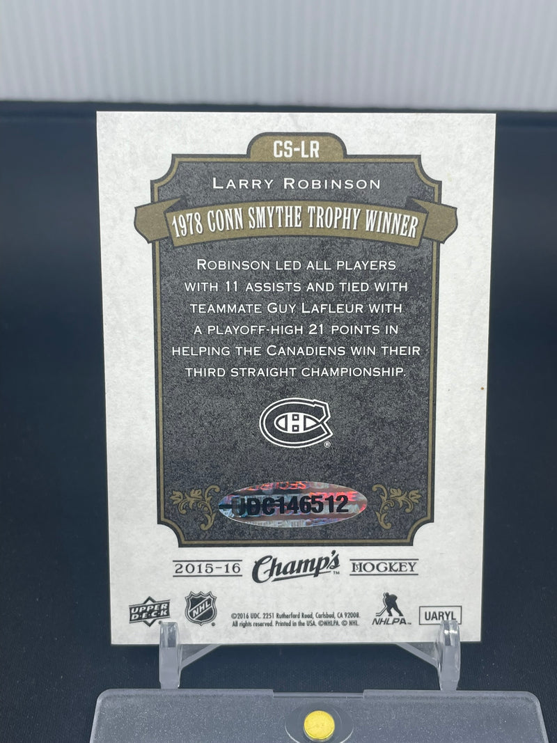 2015 UPPER DECK CHAMP'S - CONN SMYTHER WINNER - L. ROBINSON - #CS-LR - #'D/25 - AUTOGRAPH