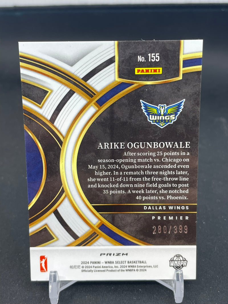 2024 PANINI WNBA SELECT - RED AND BLUE PRIZM - A. OGUNBOWALE - #155 - #'D/399