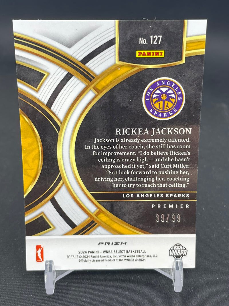 2024 PANINI WNBA SELECT - PINK AND PURPLE PRIZM - R. JACKSON - #127 - #'D/99 - RC