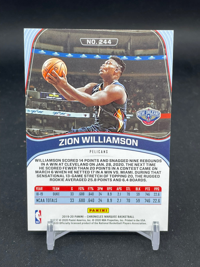 2019 PANINI CHRONCILES - MARQUEE - RED - Z. WILLIAMSON - #244 - #'D/149 - RC