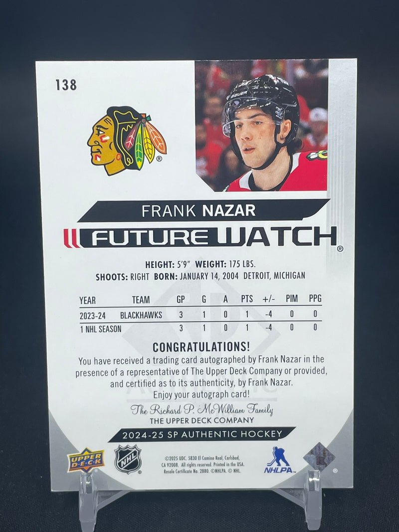 2024 UPPER DECK SP AUTHENTIC - FUTURE WATCH AUTOGRAPH - F. NAZAR - #138 - #'D/999 - AUTOGRAPH - RC