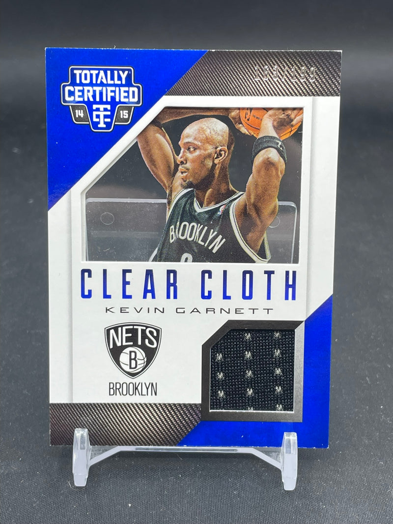 2014 PANINI TOTALLY CERTIFIED - CLEAR CLOTH - K. GARNETT - #28 - #'D/199 - RELIC