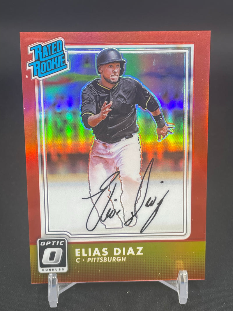2016 PANINI DONRUSS OPTIC - RED - RATED ROOKIE - E. DIAZ - #RR-ED - #'D/50 - AUTOGRAPH - RC