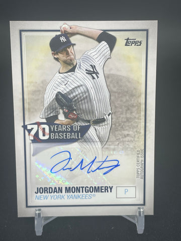 2021 TOPPS SERIES ONE - 70 YEARS OF BASEBALL - J. MONTGOMERY - #70YA-JM - AUTOGRAPH
